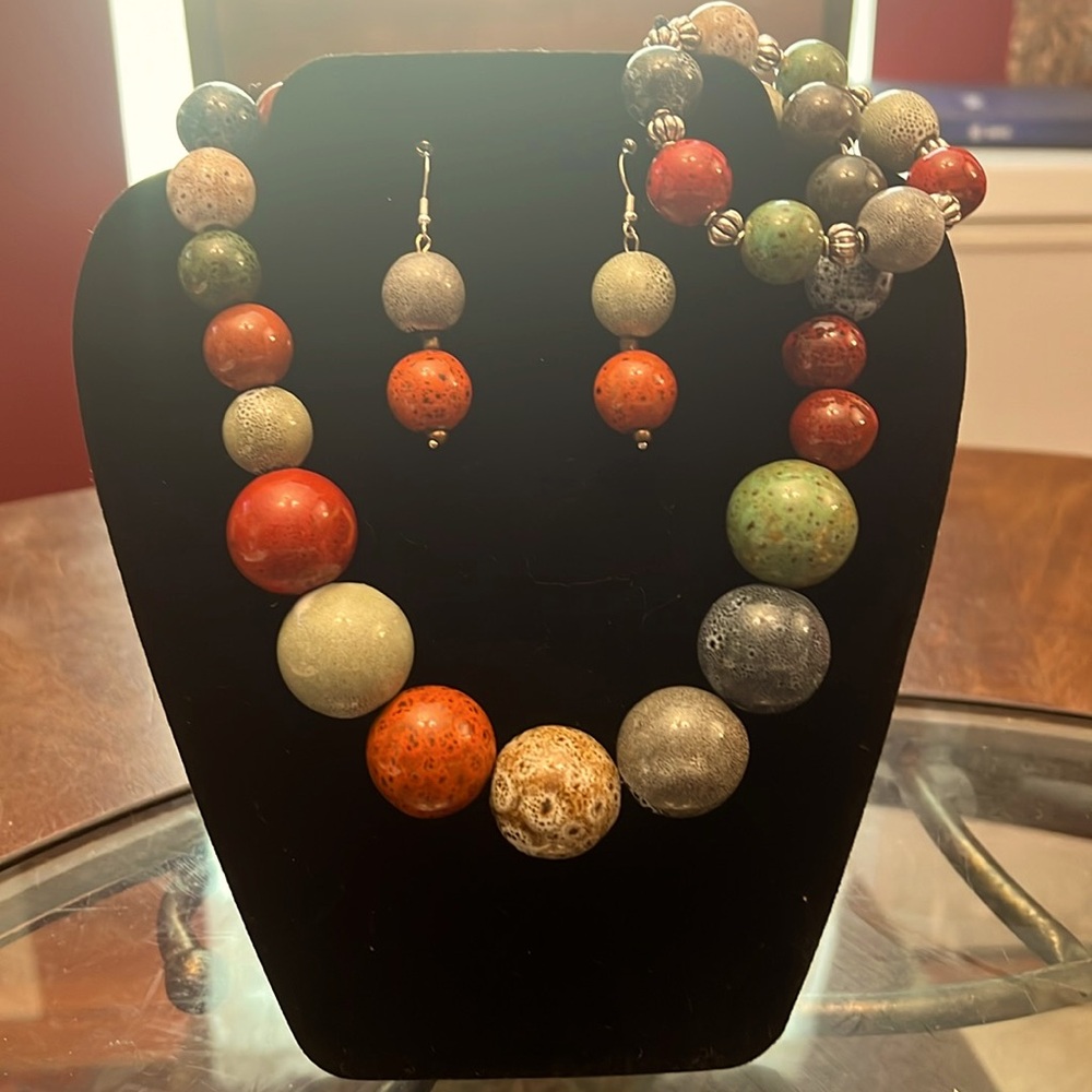 By Michelle. Beautiful multi-color jewelry set. Great for weddings, casual wear.